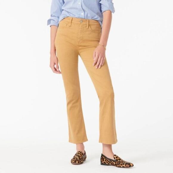 J. Crew 9” Billie Demi Boot Crop Brown Women’s 32T High Rise Preppy Academia - Picture 1 of 10